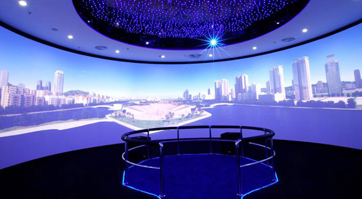 紫云社区安全360°环幕影院数字媒体展厅