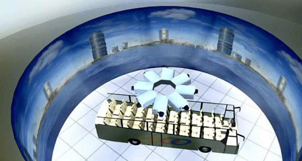 堆龙德庆社区安全120~360度环幕3D立体展